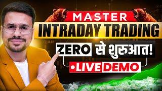 Intraday Trading For Beginners: LIVE Trading DEMO | Intraday Kaise Kare In Hindi | Short Selling
