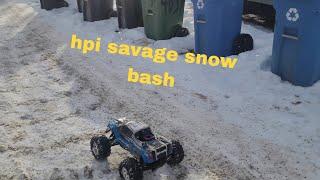 hpi savage snow bashing