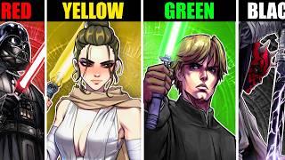 The Strongest User Of Each Lightsaber Color Explained