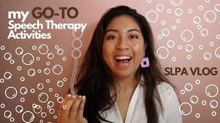 my GO-TO Speech Therapy Activities • SLPA Vlog 3