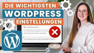 Die Wichtigsten WORDPRESS Einstellungen nach InstallationTutorial - Einrichten & Erste Schritte