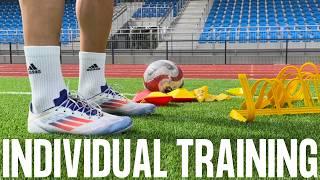 Individual Soccer Training Session | How To Train Solo