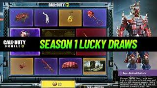 Season 1 All Lucky Draws & Mythic DLQ Draw CODM