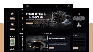 How To Make A Responsive Coffee Shop Website Design Using HTML - CSS - JavaScript || From Scratch