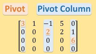 Pivot and Pivot Column (Linear Algebra)