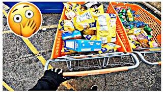 DUMPSTER DIVING - BIG LOTS LEFT ME 2 FULL CARTS OF FOOD!