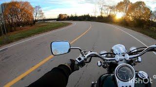 kawasaki vulcan 1500cc nomad with V&H exhaust. on 401 highway.