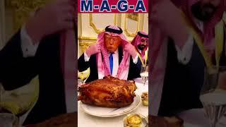 Trump Honored by Crown Prince Mohammed bin Salman in Qatar Saudi Arabia Gulf Summit - AI Meme