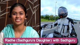 Radhe (Sadhguru's Daughter) with Sadhguru | Guruvin Madiyil