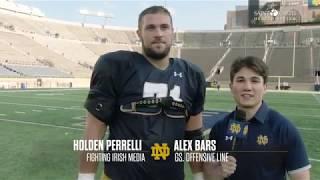 @NDFootball | Alex Bars Post Practice Interview: Vanderbilt (2018)