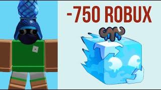 Spending 750 Robux For Permanent Ice Fruit In Roblox Blox Fruits!