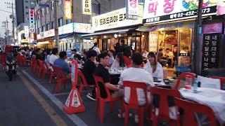 상봉동 (Feat. 먹자골목) - Walking around Sangbong-dong, Seoul, Korea