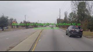 NORTH CAROLINA BACKROADS - Afternoon drive Fayetteville NC to Hoffman on country backroads - ASMR