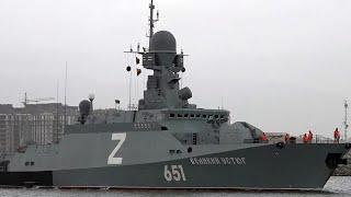 Russian navy ships arrive in Myanmar for joint drills