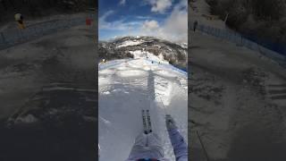 World Championship Mogul Skiing course POV run.