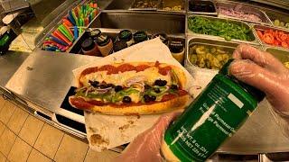 Subway Sandwiches POV  Busy Lunch Rush At The Subway 1 hour
