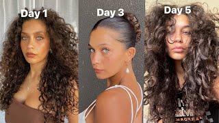 A REAL WEEK OF CURLY HAIR | How I manage wash day to day 5