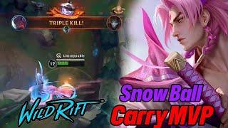 Wild rift Yone Snow Ball carry MVP - yone vs Aatrox baron lane season 14 p2