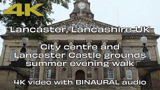 Lancaster, Lancashire UK⎮4K Ultra HD Binaural Audio Walking Video ️