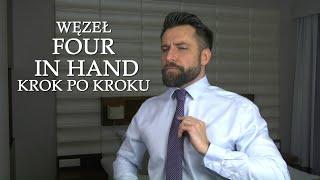 Węzeł Four In Hand krok po kroku - wiązanie