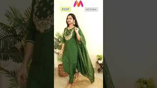 KEEP or RETURN from Myntra Festive Wear Kurta Set Haul  #myntra #myntrakurtaset #ytshorts #jyotiraj