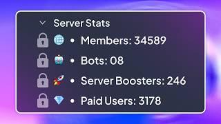 How To Setup Server Stats Counter In Discord