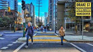 Vancouver Walk  - Drake St, West End to Yaletown (Narrated)