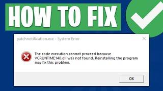 How to Fix VCRUNTIME140.dll is Missing Error - Windows 10/11 (2024)