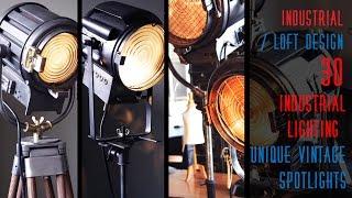 30 Industrial Lighting / Unique Vintage Spotlights