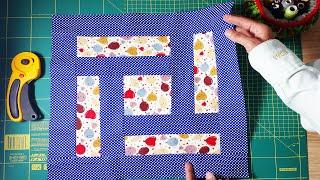 Amazing idea of sewing with pieces of fabricNew patchwork trick