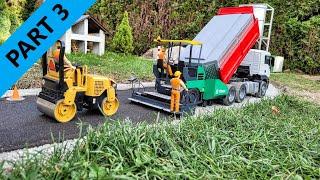 Road construction, Asphalte layer, RC finisher Voegele, Compactor, Loader, RC scale models. Part 3