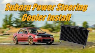 Installing a power steering cooler on my drift Impreza