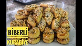 BAYRAM İÇİN YILLARDIR YAPTIĞIMIZ BİBERLİ TUZLU KURABİYE TARİFİ!!!