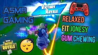 ASMR Gaming  Fortnite Relaxed Fit Jonesy Gum Chewing  Controller Sounds + Whispering 