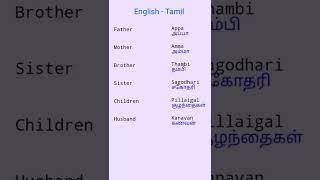 English - Tamil | Family Members | Learn Language