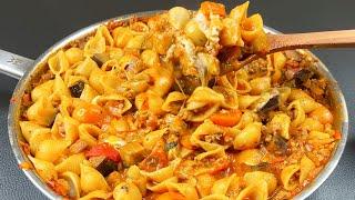The top recipe for pasta with meat! Fast, simple and incredibly delicious dinner!