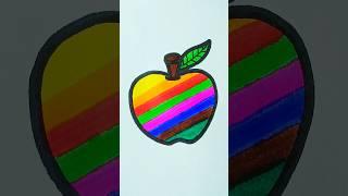 Apple  colouring satisfying  #shorts #shortsfeed #art #painting #drawing