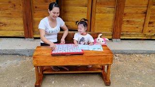 Beautiful and simple wooden study table design - Harvest kohlrabi to sell at the market