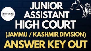 Junior Assistant High Court Jammu/ Kashmir Division Answer Key Out || Comment Your Score