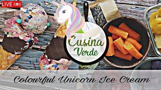 LIVE: HEALTHY UNICORN ICE CREAM RECIPE | NO FOOD COLOUR | NO CHURN | CUSINAVERDE