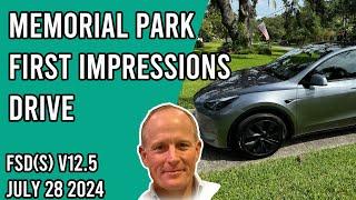 FSD Supervised 12.5 - First Impressions Memorial Park Drive