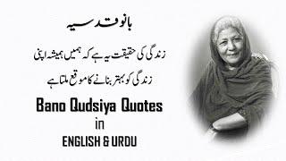 Golden collection of Bano Qudsiya quotes | Urdu quotes | English & Urdu