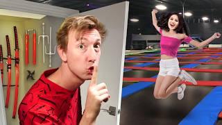 I Built a Secret Weapons Room in a Trampoline Park