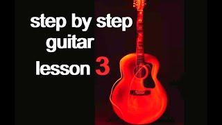 how to play chords in the key of G- step by step guitar lesson 3