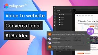 Voice to Website by TeleportHQ | Conversational AI for building and editing websites