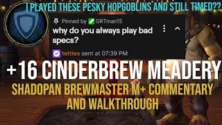+16 Cinderbrew Meadery -  Shadopan Brewmaster Monk M+ Commentary (TWW SZN 2)