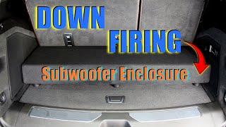 Removable down firing subwoofer enclosure #customsound #caraudio #carcustom #carsound