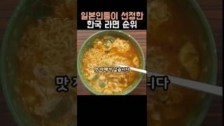 일본인들이 선정한 최고의 한국라면