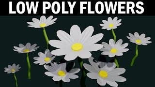 Blender 2.8x Low Poly Flowers Modeling