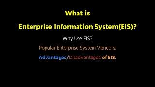 Introduction to Enterprise Information Systems